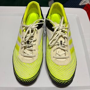 Adidas Neon Yellow and White Cleats